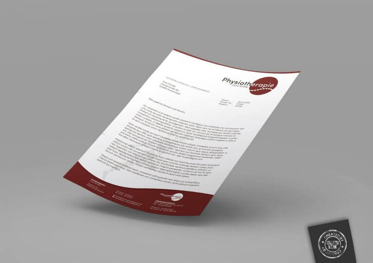 Briefpapier Physiotherapie Schweinfurt Kreativwerk