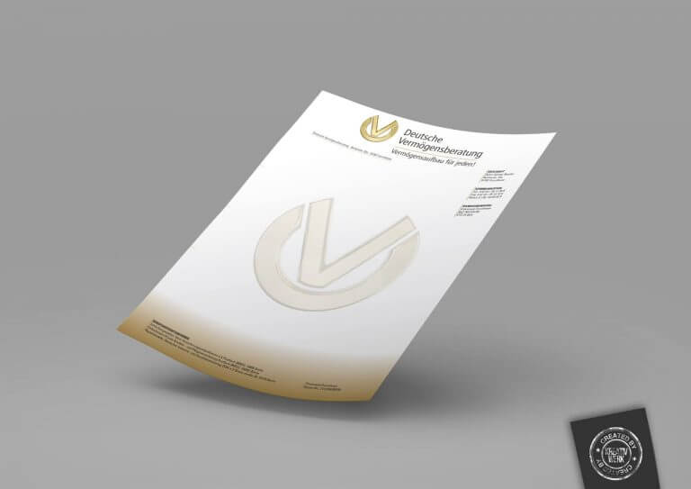 Briefpapier Vermögensberatung Schweinfurt Kreativwerk