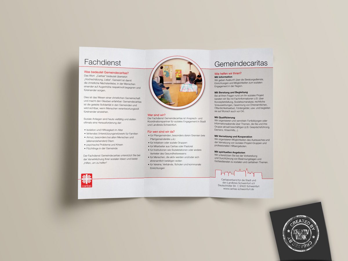 Fachdienst der Caritas Broschüre von KreativWerk