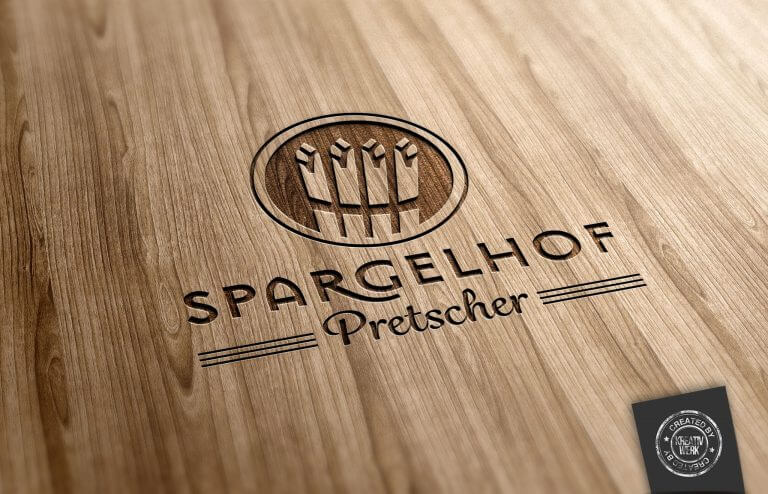 Logo Spargelhof Pretscher Mockup Schweinfurt Kreativwerk