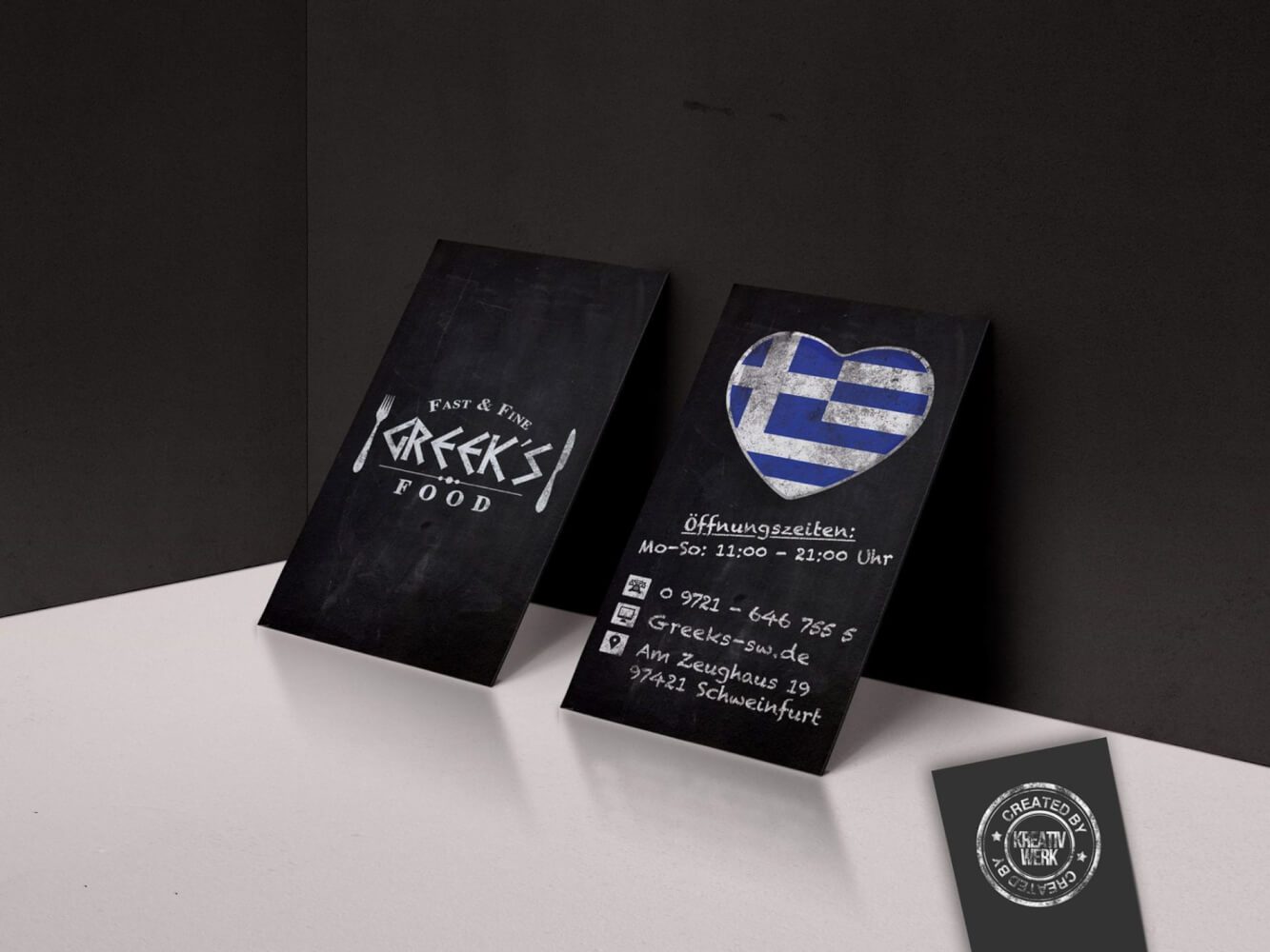 Visitenkarte Greeks Schweinfurt Kreativwerk