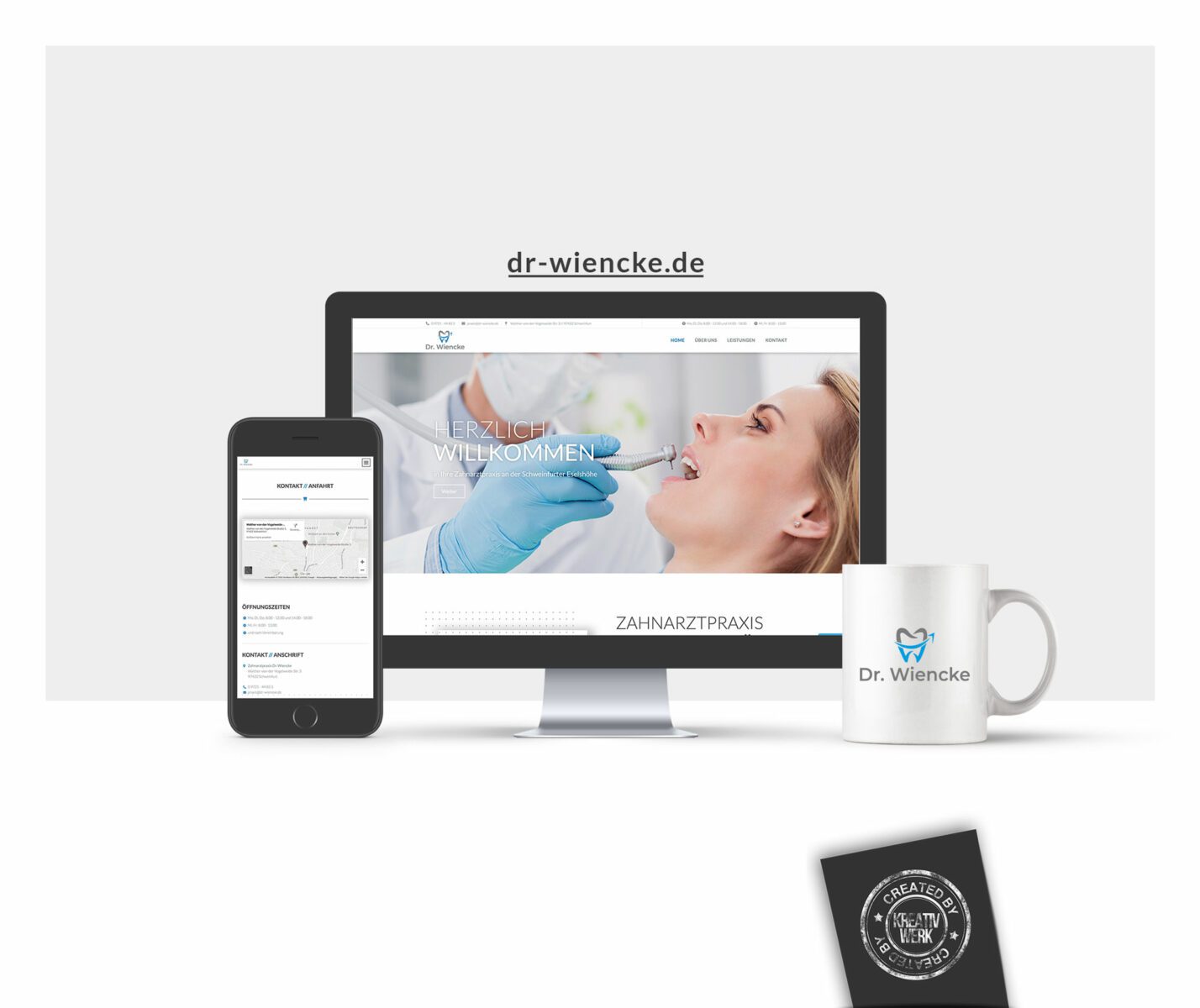 Dr Wiencke Webdesign für Zahnarztpraxis aus Schweinfurt