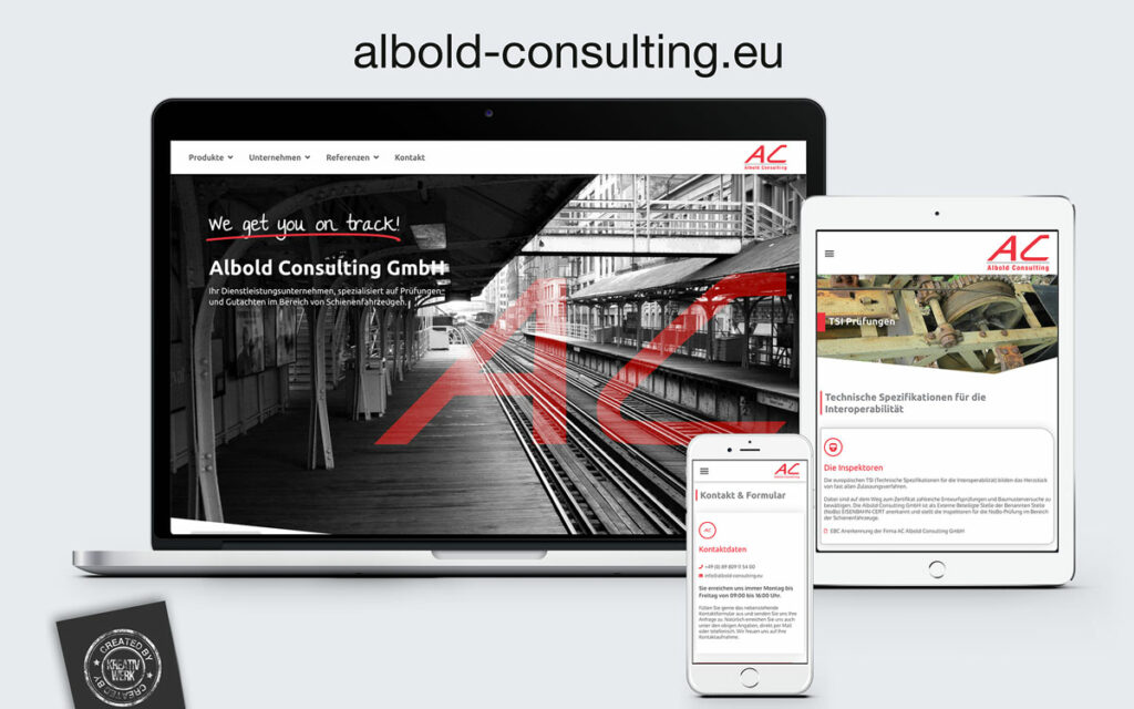 Kreativwerk Webdesign für Albold Consulting