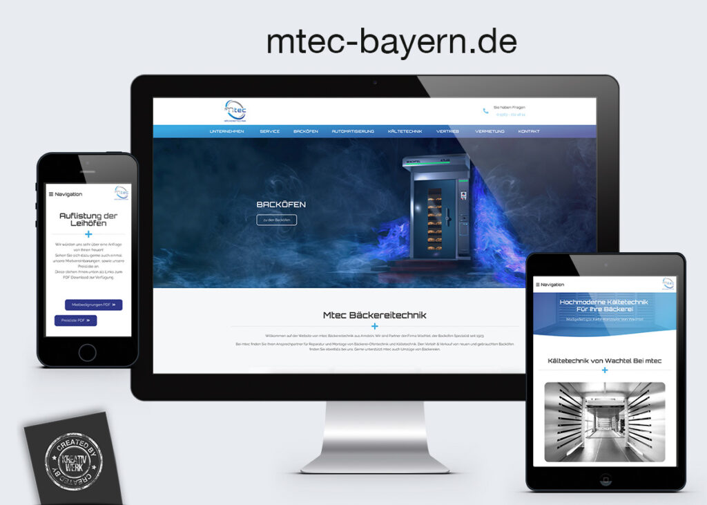 Wordpress Webdesign für MTec