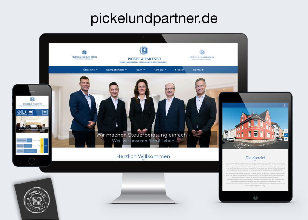 Kreativwerk Webdesign für Pickel und Partner
