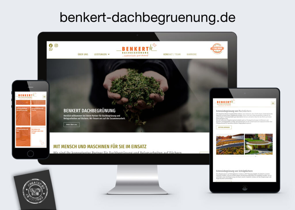 Kreativwerk Webdesign für Beckert Dachbegrünung
