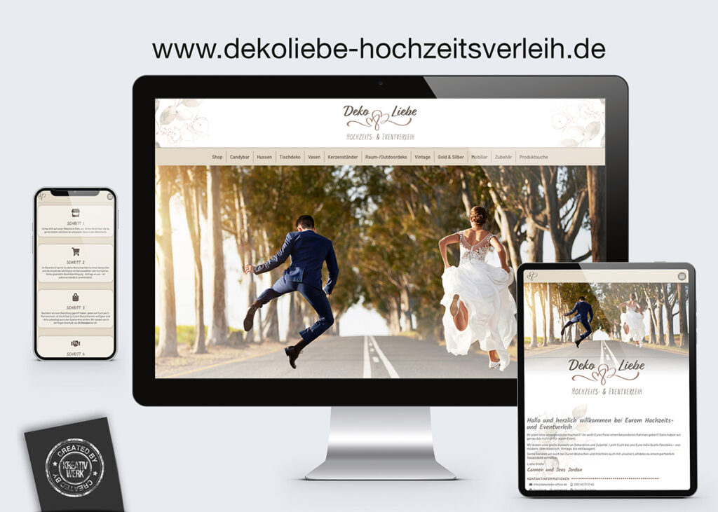 Wordpress Webdesign für Kunde DekoLiebe Hochzeitsverleih.de