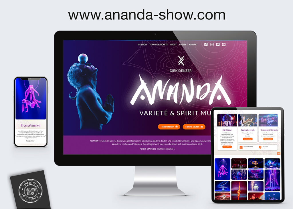 ananda-show website referenz